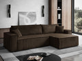 CORNER SOFA BED BERGAMO XL 277CM SPRINGS + FOAMDimensions: total width: 277 cm, total height: 83 cm, total depth: 143 cm, sleeping area: 130x230 cm. Color: POSO fabric Execution: L-shaped corner, corner sofa with sleeping function, corner sofa with a bedd