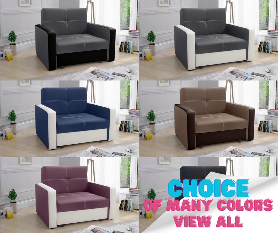 SINGLE SOFA BED BELLA I 108CM / FOAMAmerican single sofa BELLA I comfortable sleeping function made of highly flexible polyurethane foam T30 / 42 the sofa was made on a wooden skeleton automatic machine - facilitating unfolding thanks to which we can quic