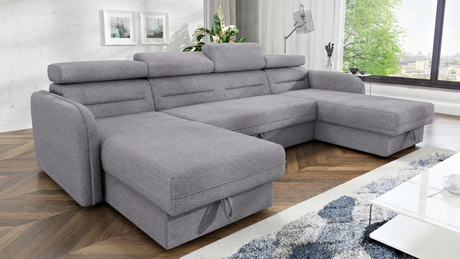 CORNER ANTON U SHAPE 299CM / SPRINGS + FOAM - Anna Furniture