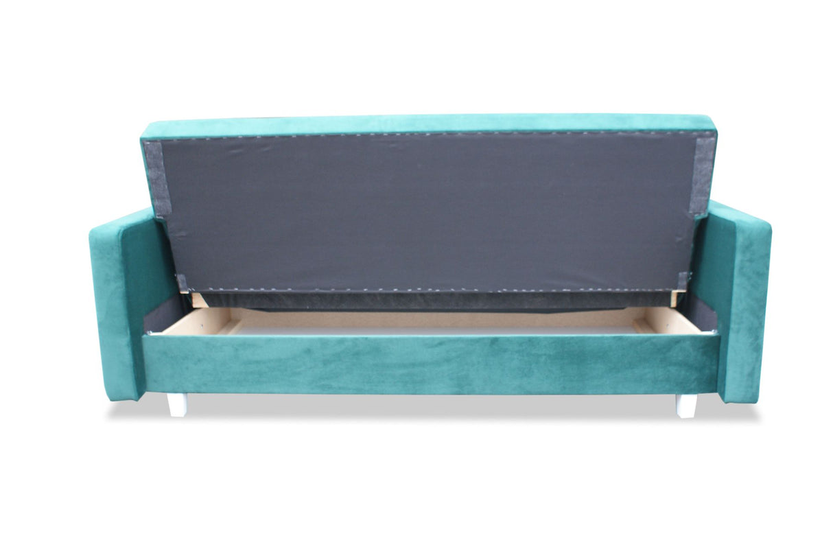 SOFA BED COSMO 210cm KRONOS 05 / SPRINGS + FOAMSofa dimensions: sleeping area 120/187 cm width 210 cm depth 90 cm height to the seat 43 cm height of the legs 9 cm* dimensions are given with a tolerance of +/- 3 cmThe sleeping area is entirely made of spri