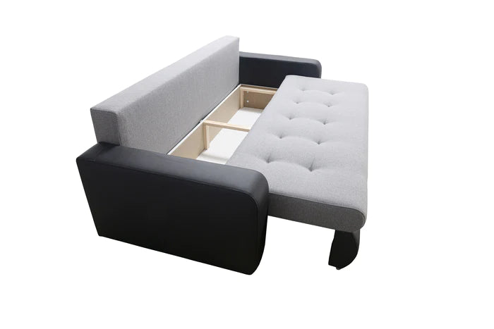 SOFA BED DAVY 228CM INARI 87 / MADRYT 985 / BONELL SPRINGS + FOAMMORE AVAILABLE COLOR CLICK HEREMADE IN FABRIC INARI CLICK HERE + MADRID FAUX LEATHER CLICK HERE Dimensions:- 143/190 sleeping area- width 228- depth 93- height to the seat 42* dimensions are
