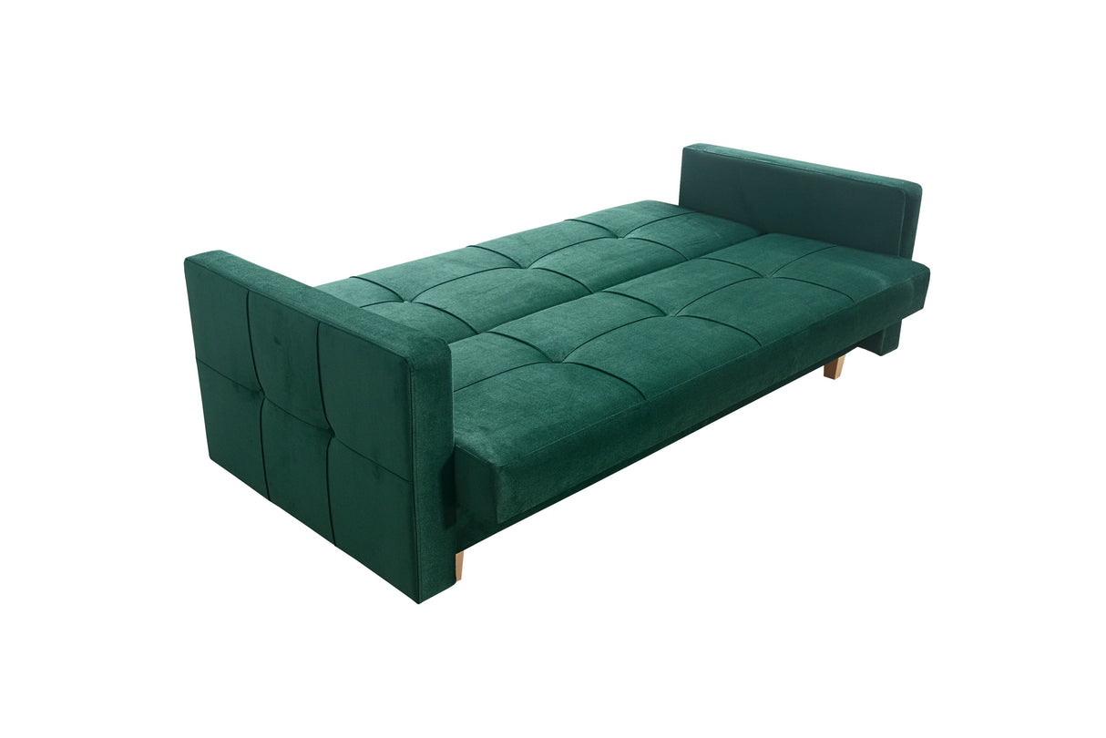 SOFA BED COSMO 210cm KRONOS 09 / SPRINGS + FOAMSofa dimensions: sleeping area 120/187 cm width 210 cm depth 90 cm height to the seat 43 cm height of the legs 9 cm* dimensions are given with a tolerance of +/- 3 cmThe sleeping area is entirely made of spri