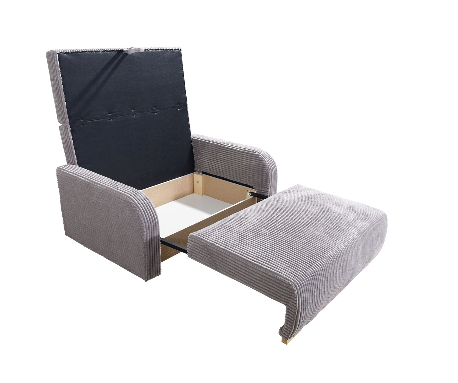SINGLE SEATER SOFA BED LILY I 103CM / SPRINGS + FOAM / CHOICE OF COLORDimensions:- width 103 cm- height 85 cm- depth 97 cm- sleeping area 80/195 cm Made on a solid wooden frame made of pine, the structure will allow for long-term and trouble-free use Slee