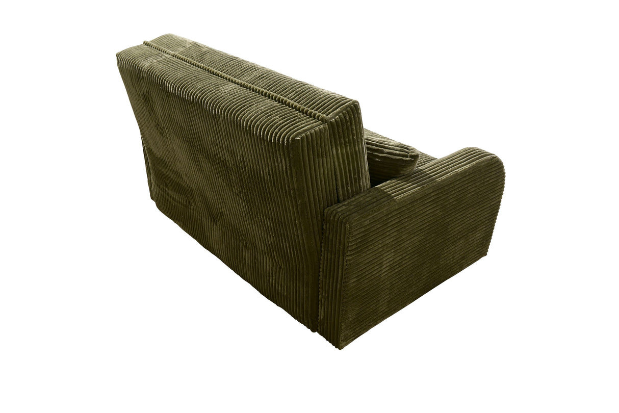 SINGLE SEATER SOFA BED LILY I 103CM / SPRINGS + FOAM / CHOICE OF COLORDimensions:- width 103 cm- height 85 cm- depth 97 cm- sleeping area 80/195 cm Made on a solid wooden frame made of pine, the structure will allow for long-term and trouble-free use Slee