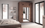 CORNER WARDROBE SELENA 4D 6S - MIRROR 176CM *AVAILABLE IN 3 COLORS*AVAILABLE IN 3 COLORSSONOMA, WHITE AND LEFKAS OAK Dimensions: 176 x 1905 x 530 mm (W x H x D) Number of packages: 4 Front: - laminated board 15 mm - the melamine edging - handle: 128 mm /