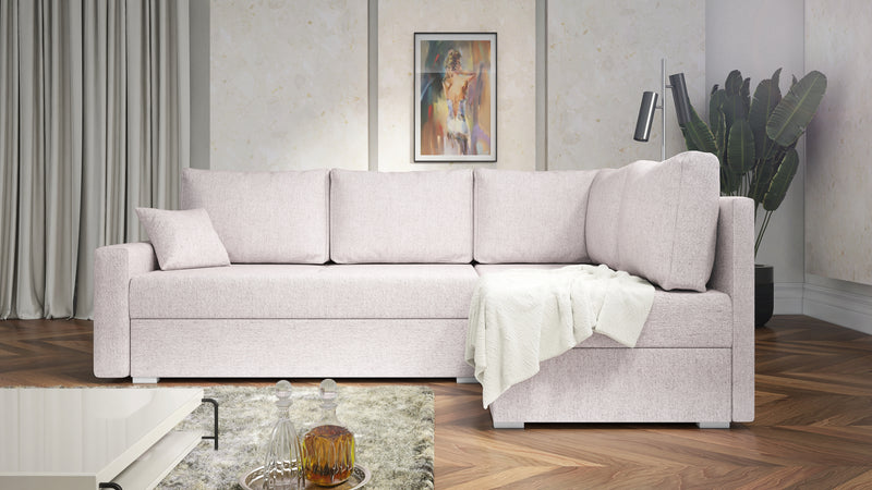 CORNER SOFA BED FINO 228CM + MATCHING STOOL / SPRINGS + FOAM