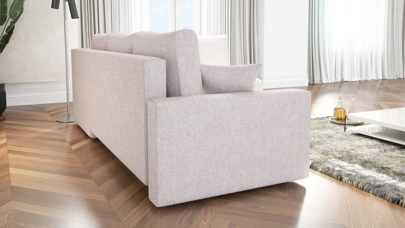 NAROŻNA SOFA ROZKŁADANA FINO 228CM + PASUJĄCY PUFA / SPRINGI + PIANKA