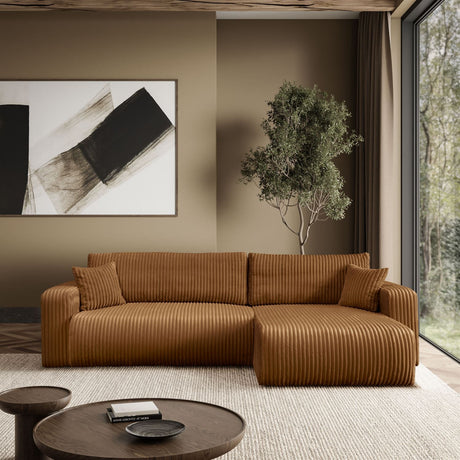 NAROŻNIK ROZKŁADANY TOREZIO XL 277CM SPRĘŻYNY + PIANKA