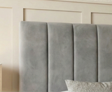 Modern Velvet Ottoman Bed Frame with Gas-Lift Storage & Tall Headboard – Available in All Sizes