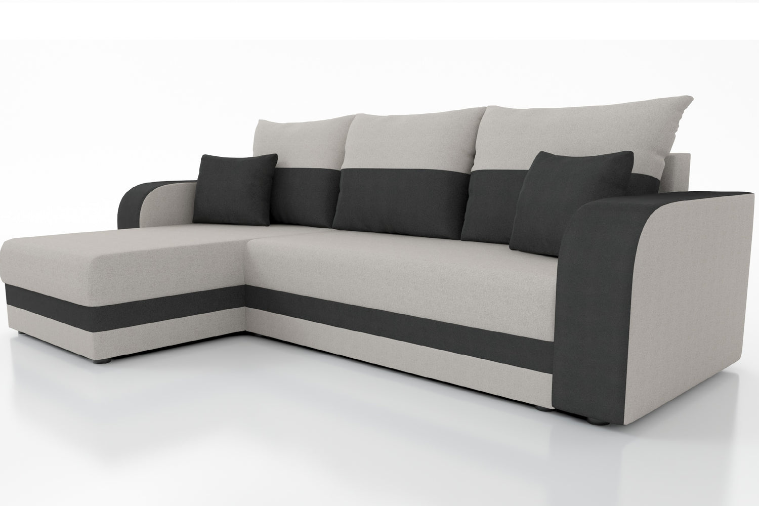 CORNER SOFA BED HAWO 242cm universal RIGHT/LEFT CORNER / FOAM + SPINGS
