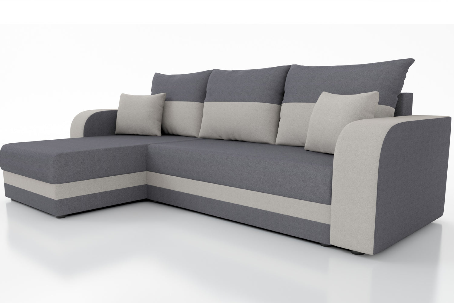CORNER SOFA BED HAWO 242cm universal RIGHT/LEFT CORNER / FOAM + SPINGS