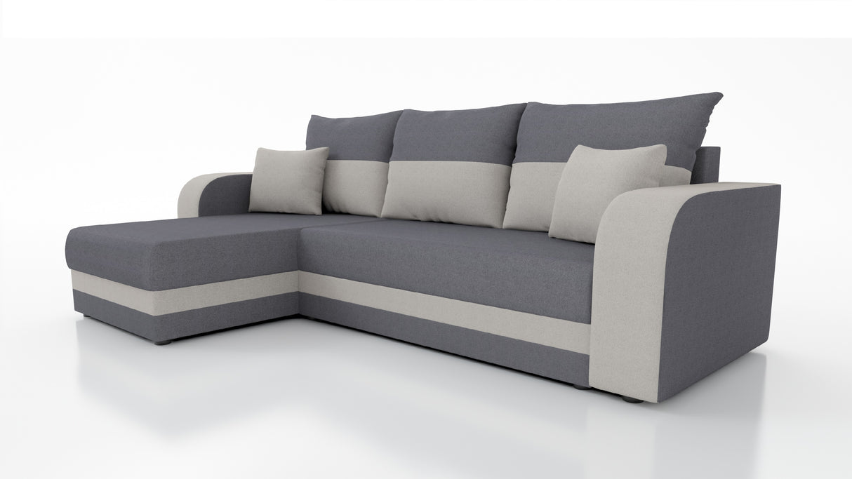 CORNER SOFA BED HAWO 242cm universal RIGHT/LEFT CORNER / FOAM + SPINGS