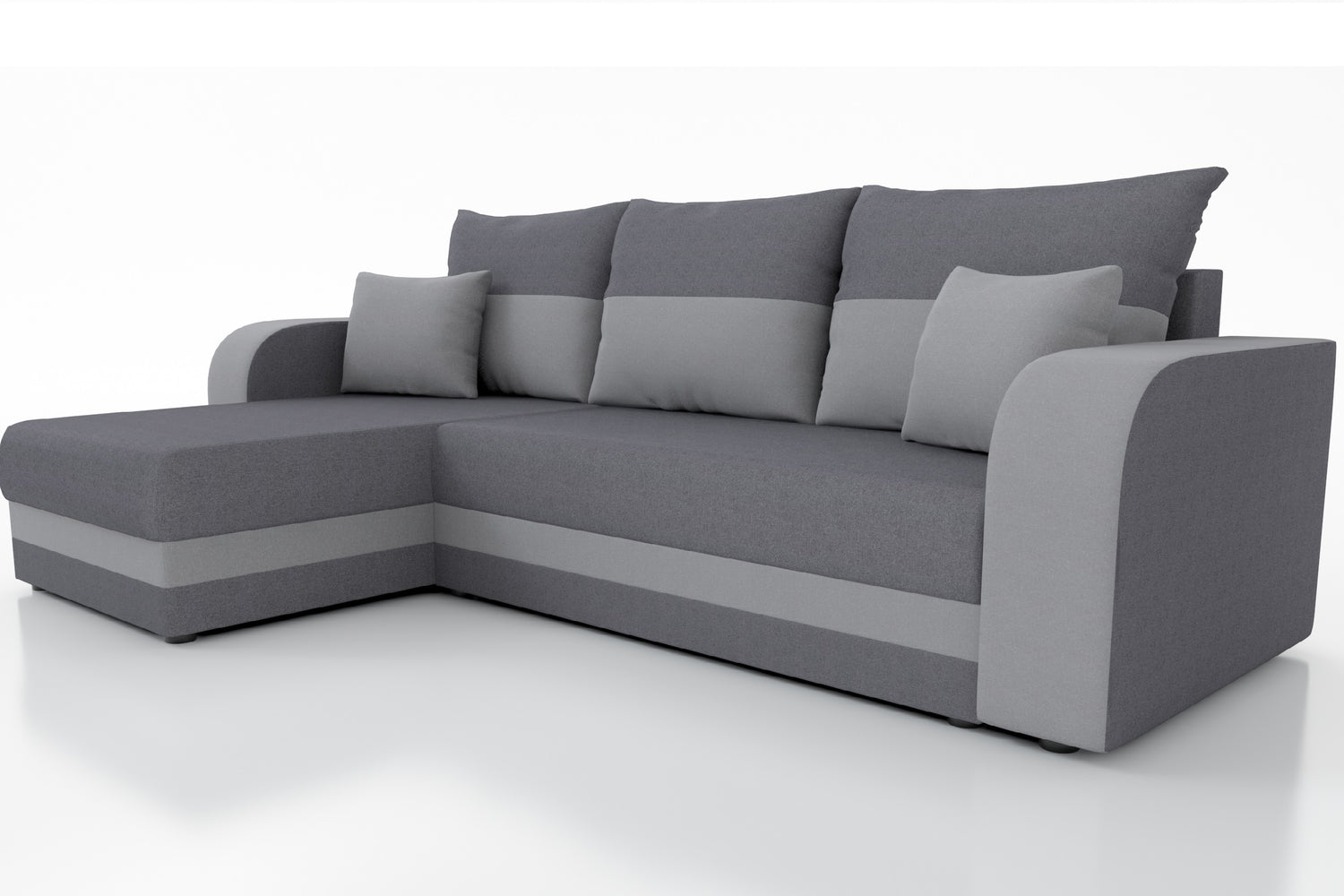 CORNER SOFA BED HAWO 242cm universal RIGHT/LEFT CORNER / FOAM + SPINGS