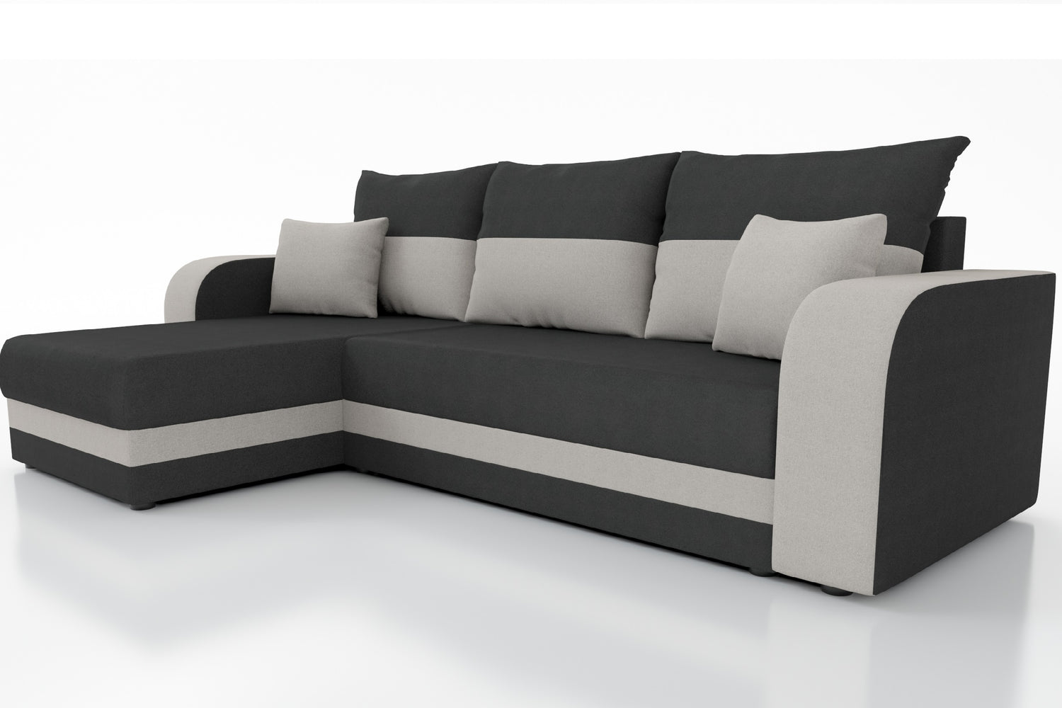 CORNER SOFA BED HAWO 242cm universal RIGHT/LEFT CORNER / FOAM + SPINGS