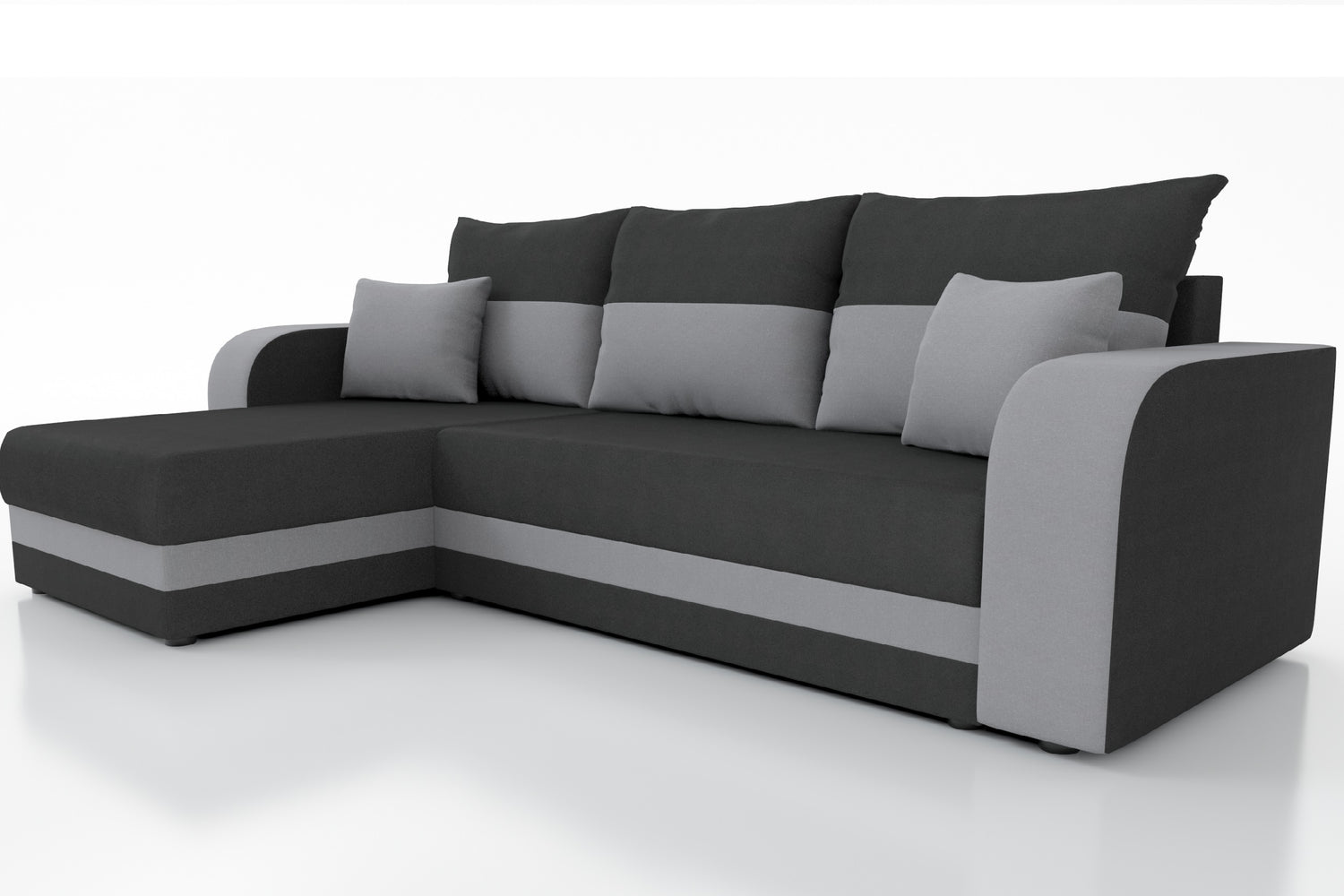 CORNER SOFA BED HAWO 242cm universal RIGHT/LEFT CORNER / FOAM + SPINGS