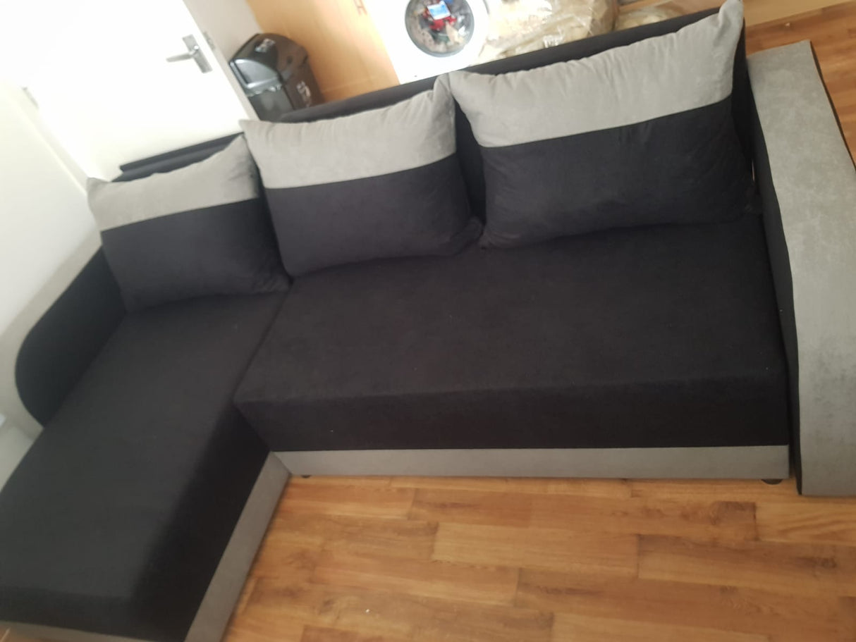 CORNER SOFA BED ALEXIS 228cm universal RIGHT/LEFT CORNER / FOAMTHIS MODEL IN UNIVERSAL WHICH MEANS YOU CAN CHOOSE CORNER SIDE DURING ASSEMBLY3x PILLOWS INCLUDED1X STORAGE SPACESLEEPING FUNCTIONT30 FOAMDIMENTIONSWidth: 228 cmDepth: 138cmSleeping area: 200