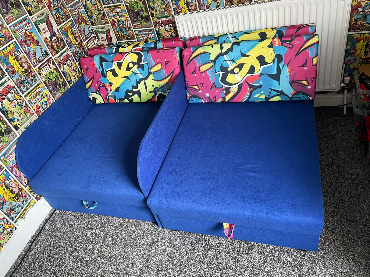 UNIVERSAL CORNER SOFA BED KUBUS CUBE Children room CHOICE OF COLORSTHIS MODEL IS UNIVERSAL WHICH MEANS YOU CAN CHOOSE CORNER SIDE DURING ASSEMBLYCHILDREN CORNER SOFA BEDSOFKA NAROZNIK TAPCZANIK DZIECIECY - depth 77 cm- width 106 cm- height with bacon 50 c