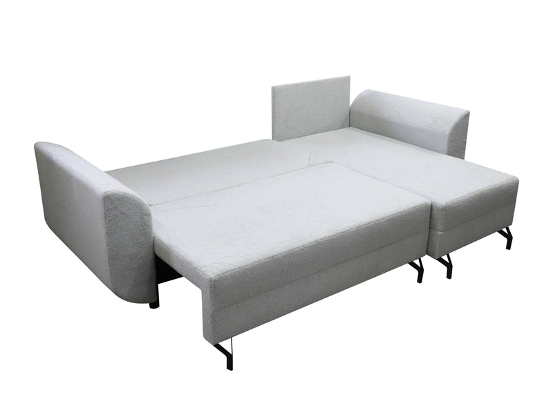 CORNER SOFA BED OSLO WITH OPTIONAL STOLLTHIS MODEL IS UNIVERSAL WHICH MEANS YOU CAN CHOOSE CORNER SIDE DURING ASSEMBLY3x PILLOWS INCLUDED2X STORAGE SPACE BONELL SPRINGS + FOAMAnna Furniture