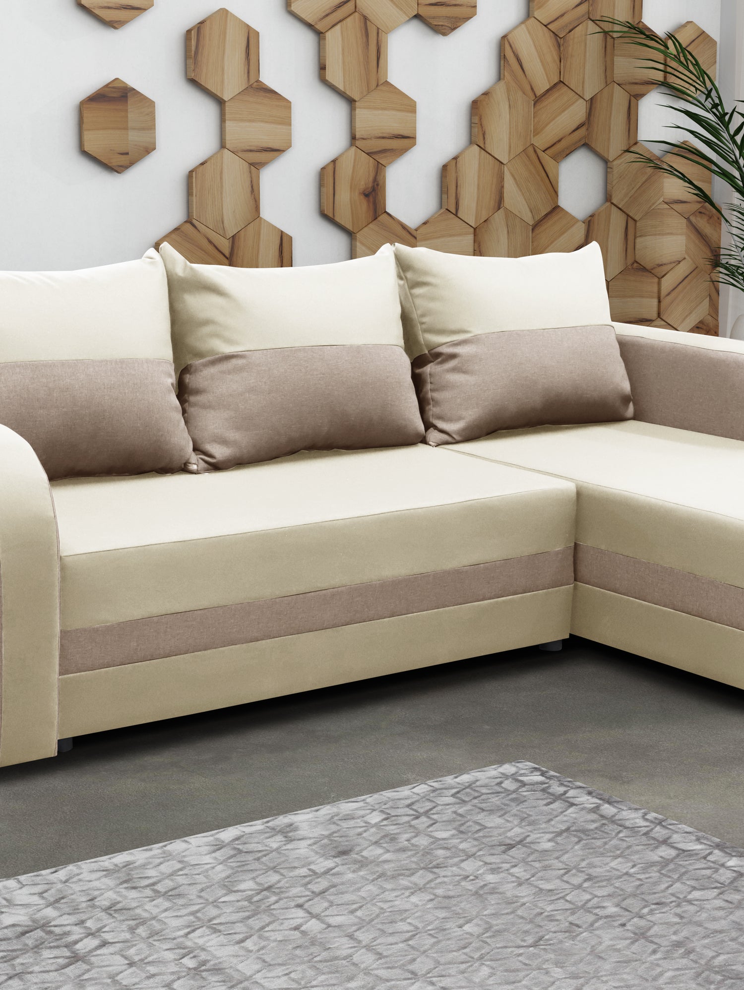 CORNER SOFA BED FLORIDA 238CM universal RIGHT/LEFT CORNER / FOAMTHIS MODEL IN UNIVERSAL WHICH MEANS YOU CAN CHOOSE CORNER SIDE DURING ASSEMBLY3x PILLOWS INCLUDED1X STORAGE SPACESLEEPING FUNCTIONSAWANA FABRICDIMENTIONSWidth: 238 cmDepth: 138cmSleeping area