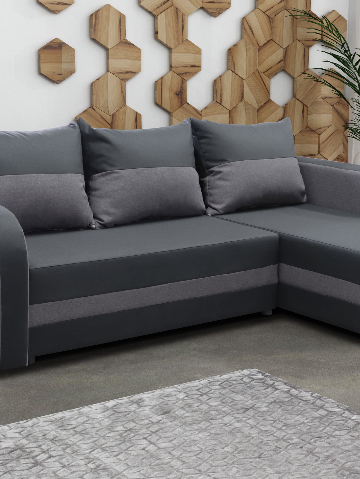 CORNER SOFA BED FLORIDA 238CM universal RIGHT/LEFT CORNER / FOAMTHIS MODEL IN UNIVERSAL WHICH MEANS YOU CAN CHOOSE CORNER SIDE DURING ASSEMBLY3x PILLOWS INCLUDED1X STORAGE SPACESLEEPING FUNCTIONSAWANA FABRICDIMENTIONSWidth: 238 cmDepth: 138cmSleeping area