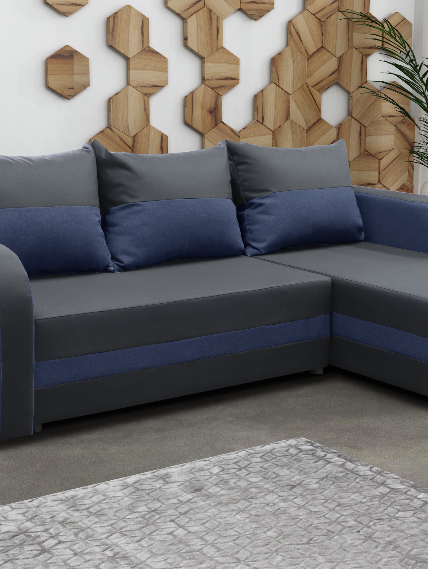 CORNER SOFA BED FLORIDA 238CM universal RIGHT/LEFT CORNER / FOAMTHIS MODEL IN UNIVERSAL WHICH MEANS YOU CAN CHOOSE CORNER SIDE DURING ASSEMBLY3x PILLOWS INCLUDED1X STORAGE SPACESLEEPING FUNCTIONSAWANA FABRICDIMENTIONSWidth: 238 cmDepth: 138cmSleeping area