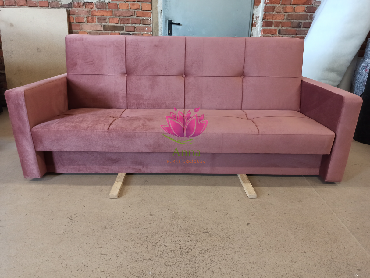 SOFA BED COSMO 210cm KRONOS 29 / SPRINGS + FOAMSofa dimensions: sleeping area 120/187 cm width 210 cm depth 90 cm height to the seat 43 cm height of the legs 9 cm* dimensions are given with a tolerance of +/- 3 cmThe sleeping area is entirely made of spri