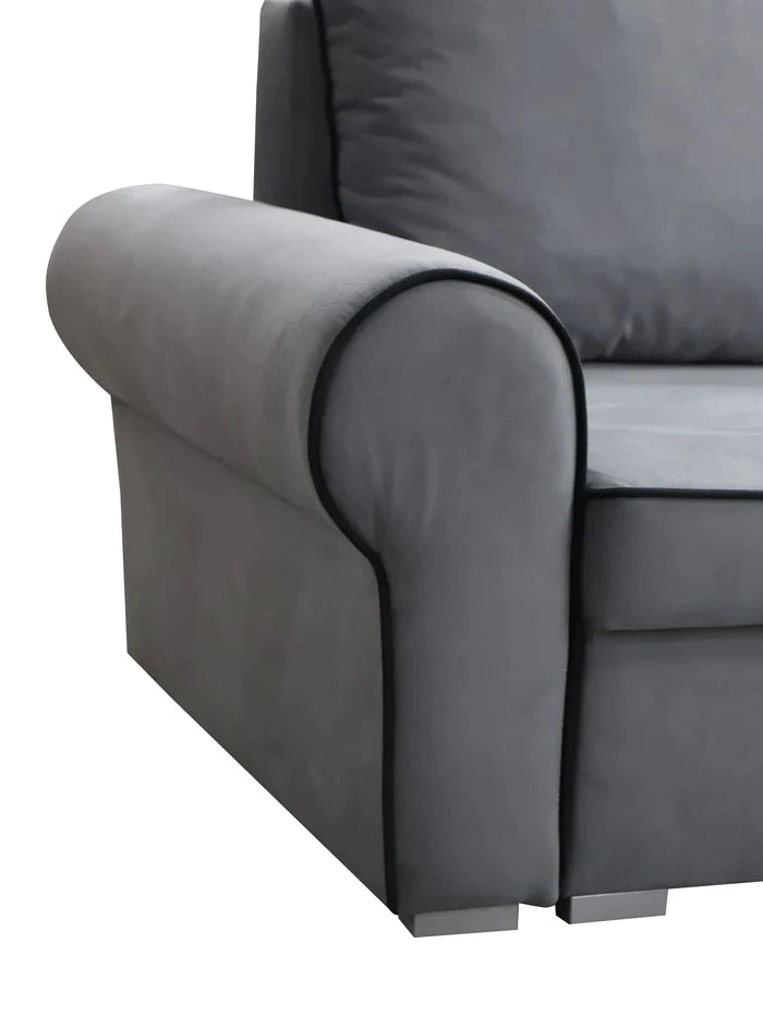 UNIVERSAL CORNER SOFA BED LORD 244cm 2X STORAGE SPACE 35+16 / FOAMTHIS MODEL IS UNIVERSAL WHICH MEANS YOU CAN CHOOSE CORNER SIDE DURING ASSEMBLY3x PILLOWS INCLUDED2X STORAGE SPACEMADE IN MANILA FABRIC CLICK HERE2X STORAGE SPACEManila are characterized by
