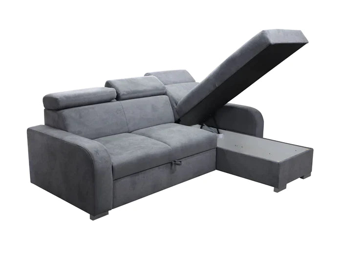 UNIVERSAL CORNER SOFA BED ASTEE 235CM ASTI19 EASY CLEAN FABRIC ADJUSTABLE HEADREST / SPRINGS + FOAMTHIS MODEL IS UNIVERSAL WHICH MEANS YOU CAN CHOOSE CORNER SIDE DURING ASSEMBLYADJUSTABLE HEADREST1X STORAGE SPACE MADE IN ASTI FABRIC CLICK HERE THIS MODEL