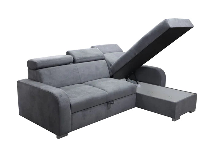 UNIVERSAL CORNER SOFA BED ASTEE 235CM ASTI15 EASY CLEAN FABRIC ADJUSTABLE HEADREST / SPRINGS + FOAMTHIS MODEL IS UNIVERSAL WHICH MEANS YOU CAN CHOOSE CORNER SIDE DURING ASSEMBLYADJUSTABLE HEADREST1X STORAGE SPACE MADE IN ASTI FABRIC CLICK HERE THIS MODEL