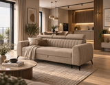 NOWOŚĆ!! SOFA Z FUNKCJĄ SPANIA AURA 258 CM, PIANKA + SPRĘŻYNY FALISTE, DOSTĘPNA W RÓŻNYCH KOLORACH