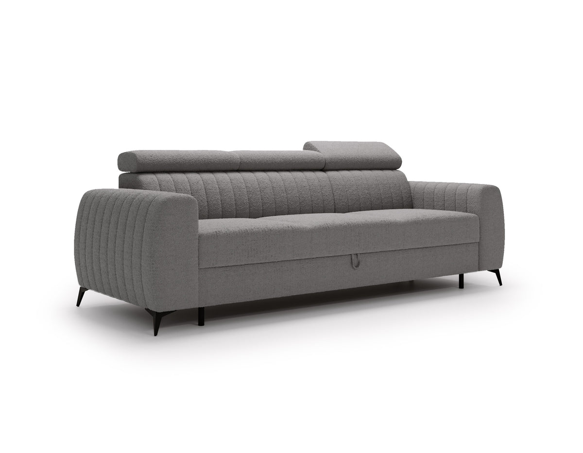NOWOŚĆ!! SOFA Z FUNKCJĄ SPANIA AURA 258 CM, PIANKA + SPRĘŻYNY FALISTE, DOSTĘPNA W RÓŻNYCH KOLORACH