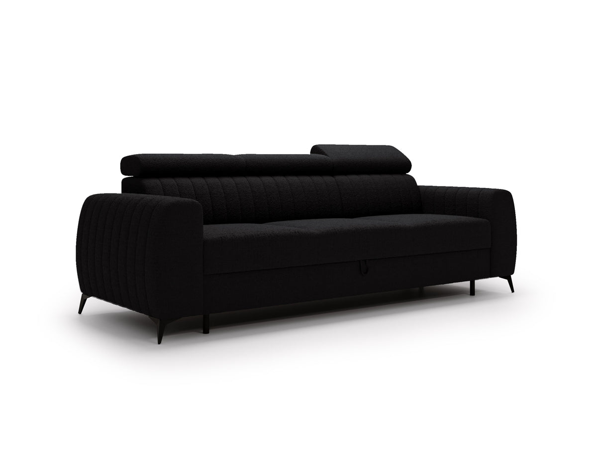 NOWOŚĆ!! SOFA Z FUNKCJĄ SPANIA AURA 258 CM, PIANKA + SPRĘŻYNY FALISTE, DOSTĘPNA W RÓŻNYCH KOLORACH