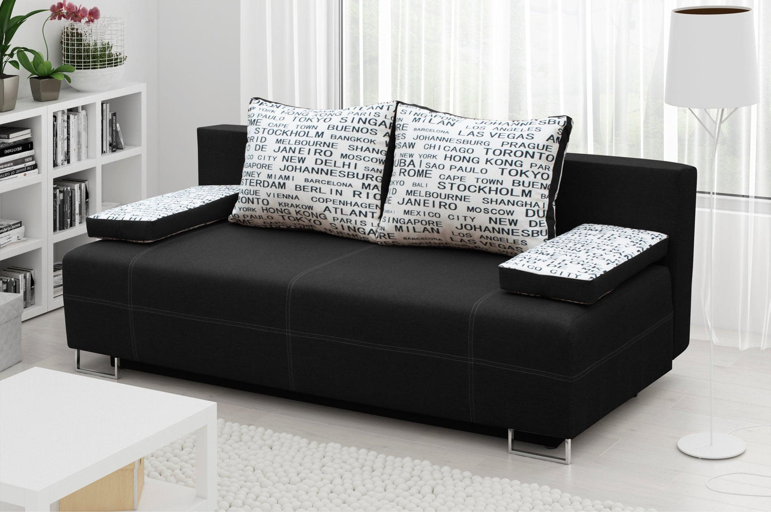 SOFA ŁÓŻKO RIVIA 195CM WYBÓR KOLORU / SPRINGI BONELL + PIANKA
