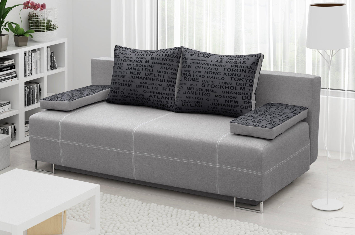 SOFA ŁÓŻKO RIVIA 195CM WYBÓR KOLORU / SPRINGI BONELL + PIANKA