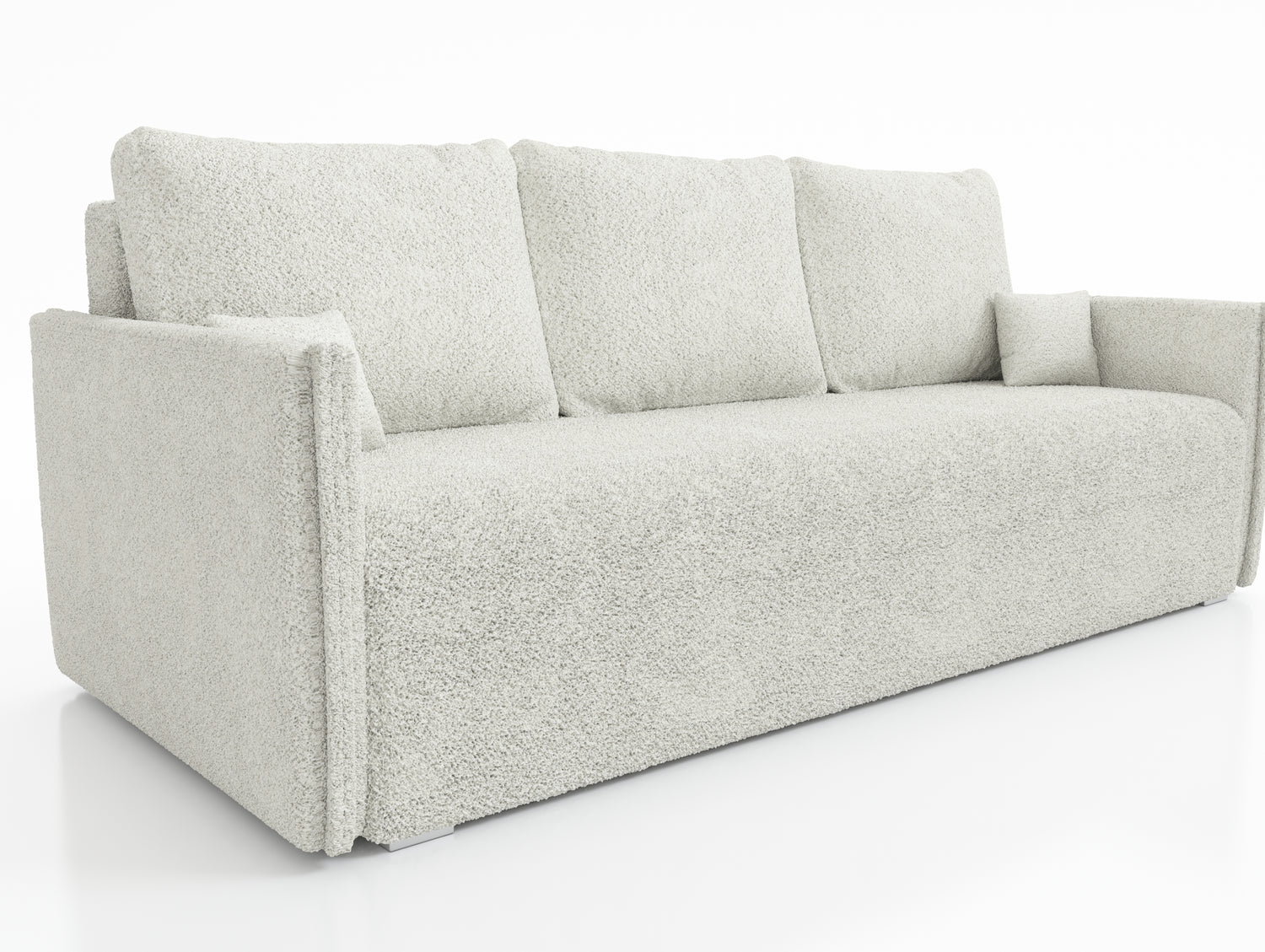 NOWOŚĆ! SOFA ŁÓŻKO BIANCA 207CM SPRINGI BONELL + TKANINA BOUCLE Z PIANKI / WYBÓR KOLORU