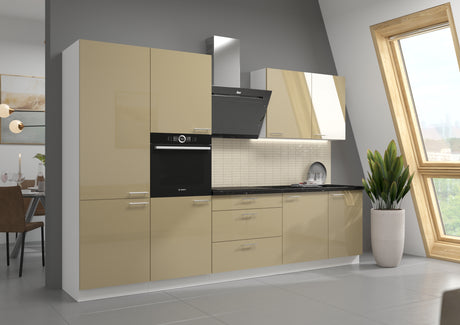 LARA KITCHEN SET CAPPUCINO GLOSSFunctions:silent closing systemThe set includes:lower cabinets:60 DK-210 2F - width: 60cm, depth: 57cm, height: 210cm,60 DP-210 2F - width: 60cm, depth: 57cm, height: 210cm,80 D 3S BB - width: 80cm, depth: 52cm, height: 82c