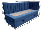 SINGLE BED LARA 90X200CM WITH LIGHT AND USB