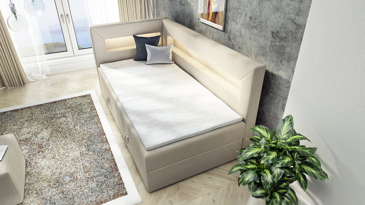SINGLE BED ADA 100X200CM WITH LED LIGHT