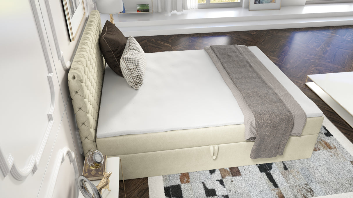 CONTINENTAL BED CHESTERFIELD 2X LIFT UP STORAGE BOX 140 / 160 / 180CM