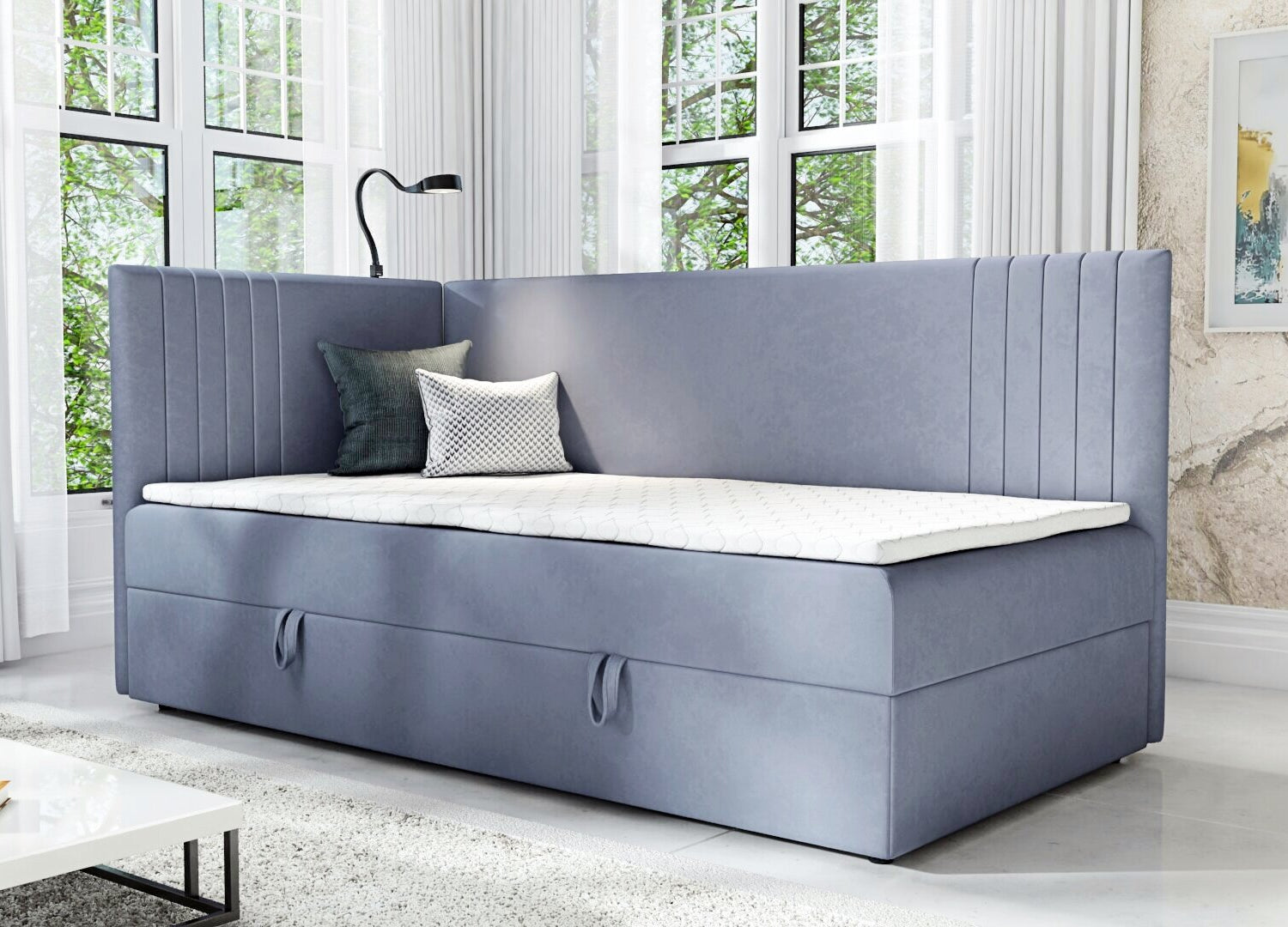 SINGLE BED MOLI 100X200CM WITH LIGHT AND USB