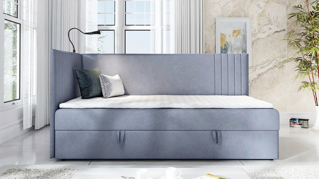 SINGLE BED MOLI 100X200CM WITH LIGHT AND USB