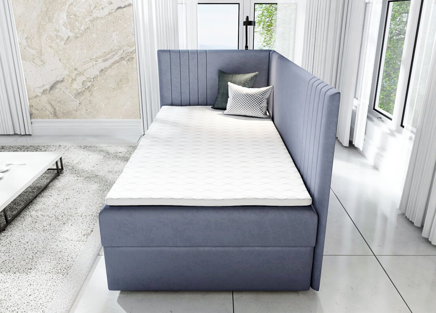 SINGLE BED MOLI 100X200CM WITH LIGHT AND USB