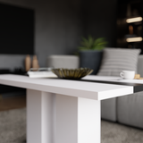 COFFEE TABLE BEN WHITE AND BLACK 110X60CM - Anna Furniture