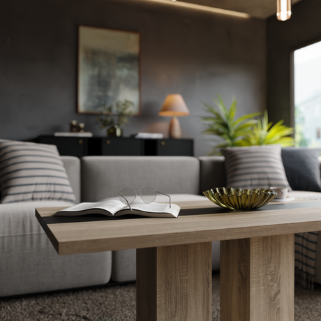 KONFERENČNÍ STOLEK BEN SONOMA A ČERNÁ 110X60CM