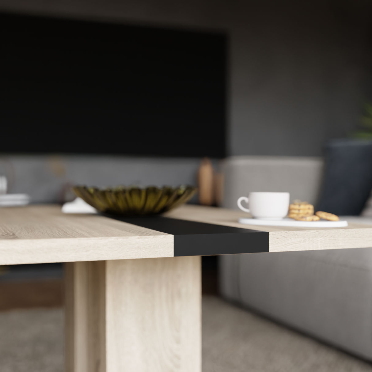 COFFEE TABLE BEN SONOMA AND BLACK 110X60CM - Anna Furniture