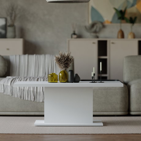 COFFEE TABLE BRISTOL WHITE 110X60CM - Anna Furniture