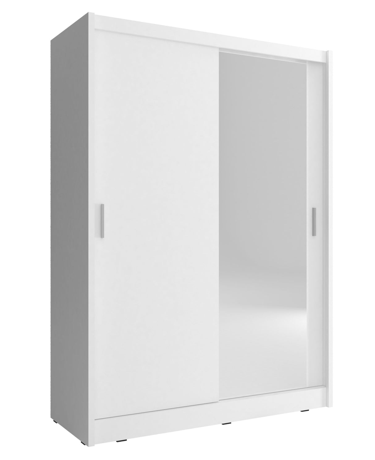 SLIDING DOOR WARDROBE MAJA I MIRROR 150cm WHITESliding wardrobes with mirrors - a clever way to optically enlarge the room Maximize your space with the MAJA 1 MIRROR 150CM WHITE sliding door wardrobe. The mirrored panel create the illusion of more room, m