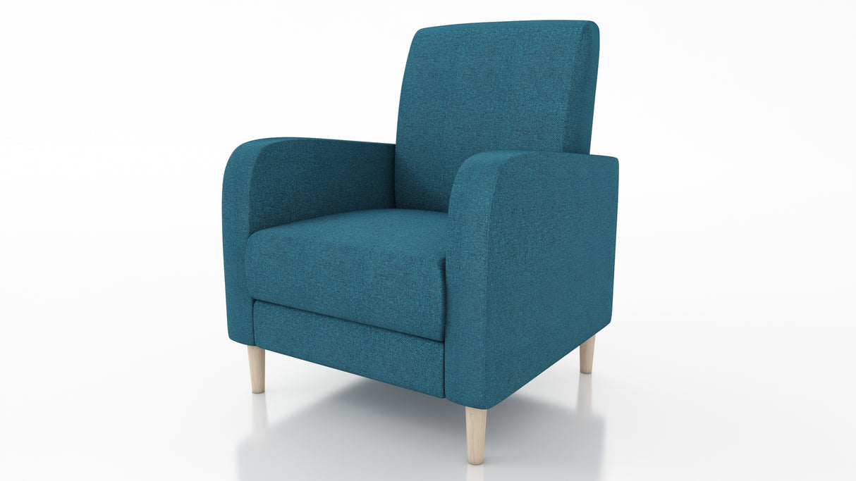ARMCHAIR CARLO 74x90cm MALMO 85ARMCHAIR CARLO is a beautiful free-standing chair made from strong, durable materials like pine wood, chipboard, fibreboard, and beech legs. The seat is carefully crafted with a corrugated spring and high-quality foam for ad