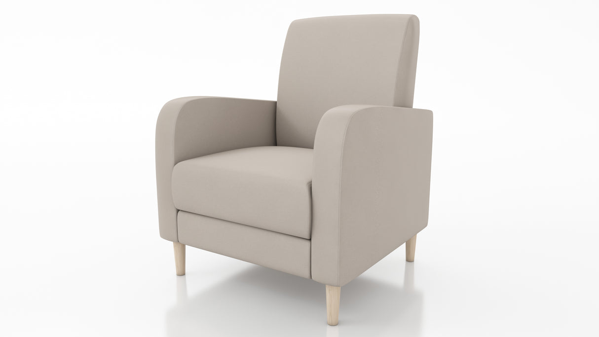 ARMCHAIR CARLO 74x90cm PAROS02ARMCHAIR CARLO is a beautiful free-standing chair made from strong, durable materials like pine wood, chipboard, fibreboard, and beech legs. The seat is carefully crafted with a corrugated spring and high-quality foam for add