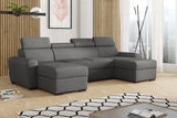 CORNER SOFA BED LAMBI U SHAPE BOUCLE FABRIC ADJUSTABLE HEADREST 2X STORAGE *CHOICE OF COLORS* / SPRINGS + FOAMADJUSTABLE HEADRESTSBOUCLE FABRIC2X STORAGE SPACEMADE IN LAMBI FABRIC CLICK HERE THIS MODEL IS UNIVERSAL WHICH MEANS YOUR CAN CHOOSE CORNER SIDE